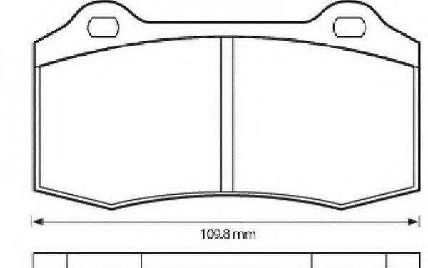 BENDIX 573171B Комплект тормозных колодок, дисковый тормоз