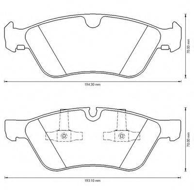 BENDIX 573175B Комплект тормозных колодок, дисковый тормоз