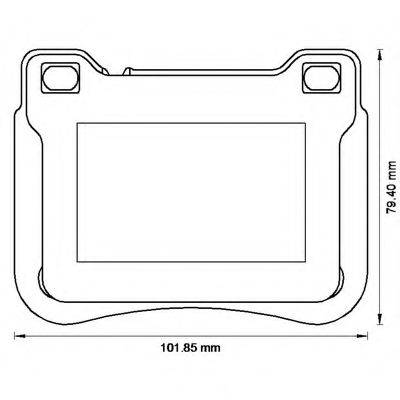 BENDIX 573177B Комплект тормозных колодок, дисковый тормоз