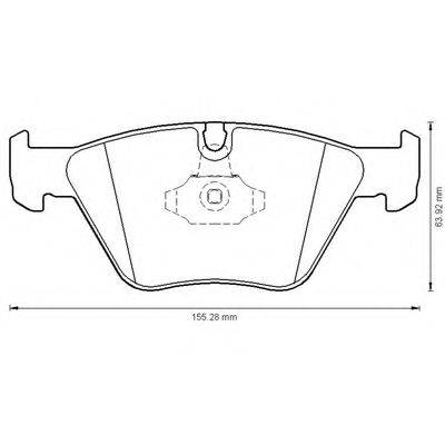 BENDIX 573185B Комплект тормозных колодок, дисковый тормоз