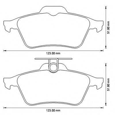 BENDIX 573186B Комплект тормозных колодок, дисковый тормоз