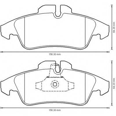 BENDIX 573190B Комплект тормозных колодок, дисковый тормоз