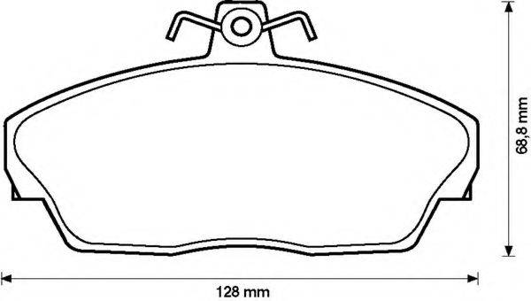 BENDIX 573203B Комплект тормозных колодок, дисковый тормоз