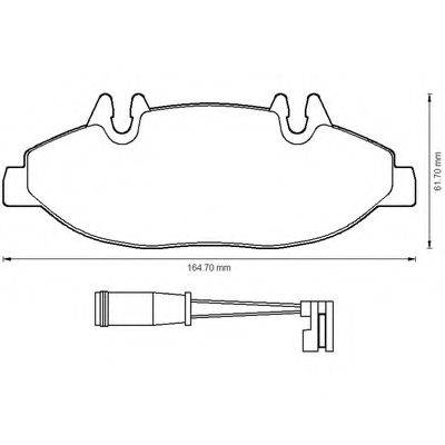 BENDIX 573221B Комплект тормозных колодок, дисковый тормоз