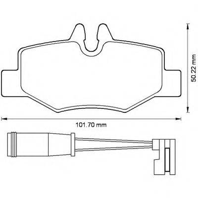 BENDIX 573222B Комплект тормозных колодок, дисковый тормоз