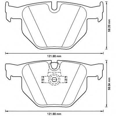 BENDIX 573224B Комплект тормозных колодок, дисковый тормоз