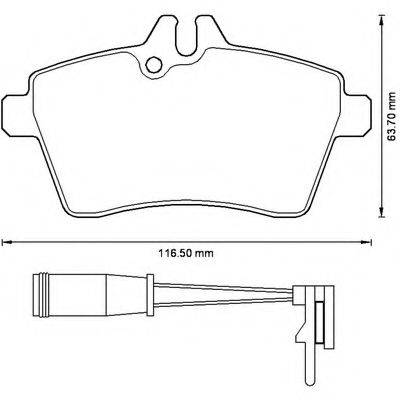 BENDIX 573226B Комплект тормозных колодок, дисковый тормоз