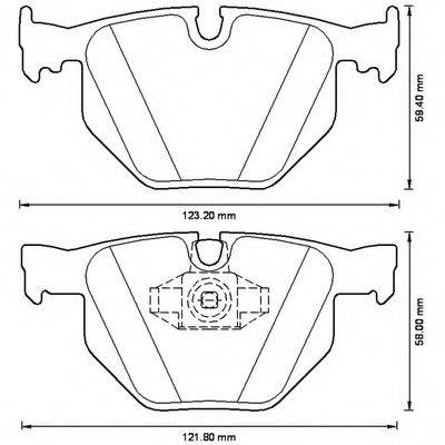 BENDIX 573228B Комплект тормозных колодок, дисковый тормоз