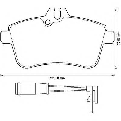 BENDIX 573230B Комплект тормозных колодок, дисковый тормоз