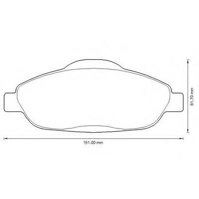 BENDIX 573241B Комплект тормозных колодок, дисковый тормоз