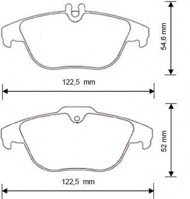 BENDIX 573248B Комплект тормозных колодок, дисковый тормоз