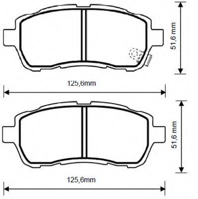 BENDIX 573249B Комплект тормозных колодок, дисковый тормоз