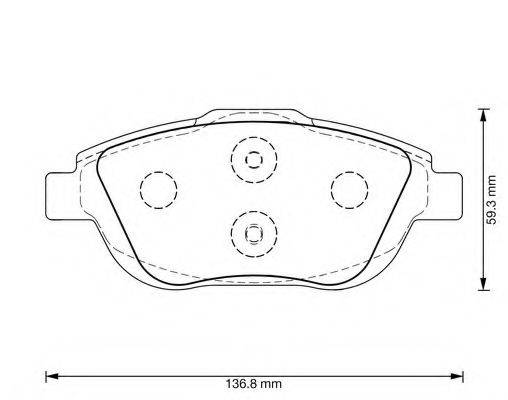 BENDIX 573264B Комплект тормозных колодок, дисковый тормоз