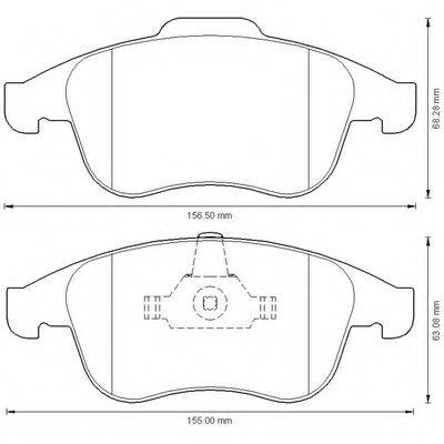 BENDIX 573273B Комплект тормозных колодок, дисковый тормоз