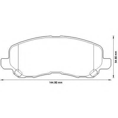 BENDIX 573278B Комплект тормозных колодок, дисковый тормоз