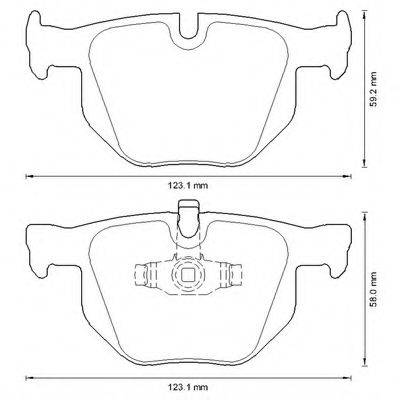 BENDIX 573285B Комплект тормозных колодок, дисковый тормоз