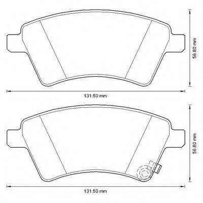 BENDIX 573288B Комплект тормозных колодок, дисковый тормоз