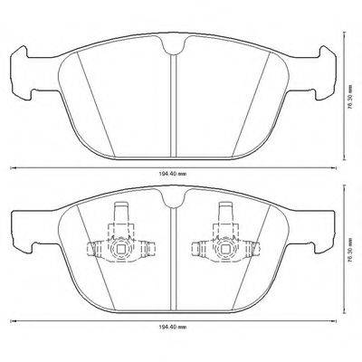 BENDIX 573293B Комплект тормозных колодок, дисковый тормоз