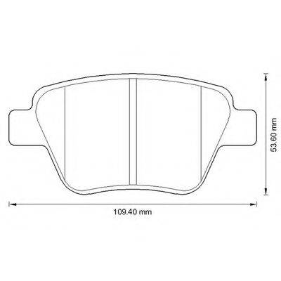 BENDIX 573312B Комплект тормозных колодок, дисковый тормоз