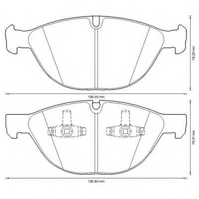 BENDIX 573317B Комплект тормозных колодок, дисковый тормоз