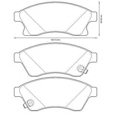 BENDIX 573332B Комплект тормозных колодок, дисковый тормоз