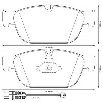 BENDIX 573338B Комплект тормозных колодок, дисковый тормоз