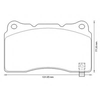 BENDIX 573347B Комплект тормозных колодок, дисковый тормоз