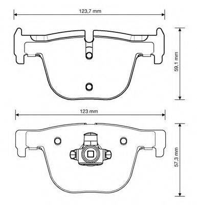 BENDIX 573354B Комплект тормозных колодок, дисковый тормоз