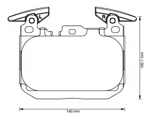 BENDIX 573355B Комплект тормозных колодок, дисковый тормоз