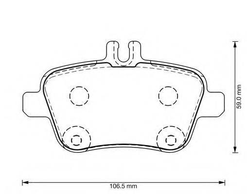 BENDIX 573370B Комплект тормозных колодок, дисковый тормоз