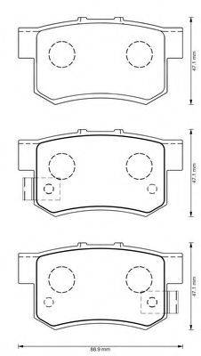 BENDIX 573375B Комплект тормозных колодок, дисковый тормоз