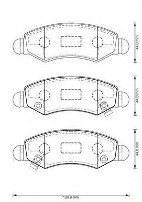 BENDIX 573378B Комплект тормозных колодок, дисковый тормоз