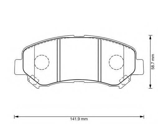 BENDIX 573379B Комплект тормозных колодок, дисковый тормоз