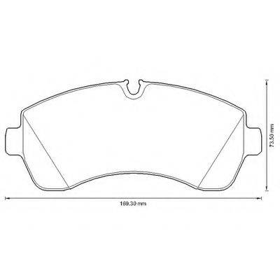 BENDIX 573509B Комплект тормозных колодок, дисковый тормоз