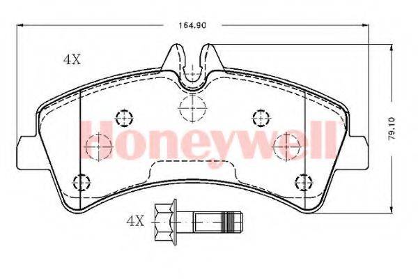 BENDIX 573510B Комплект тормозных колодок, дисковый тормоз