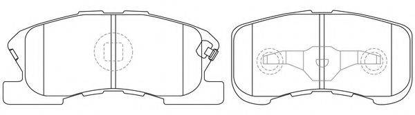 FIT FP6168 Комплект тормозных колодок, дисковый тормоз