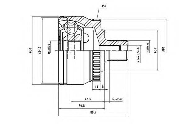 AYWIPARTS AW1510013A