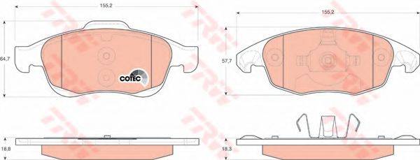 DR!VE+ DP1010100293 Комплект тормозных колодок, дисковый тормоз