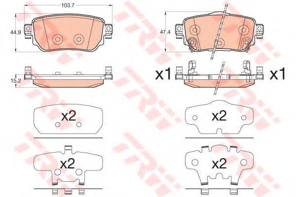 DR!VE+ DP1010100803 Комплект тормозных колодок, дисковый тормоз