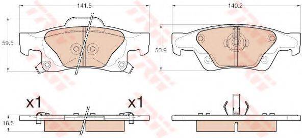 DR!VE+ DP1010100400 Комплект тормозных колодок, дисковый тормоз