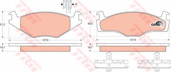 DR!VE+ DP1010100938 Комплект тормозных колодок, дисковый тормоз