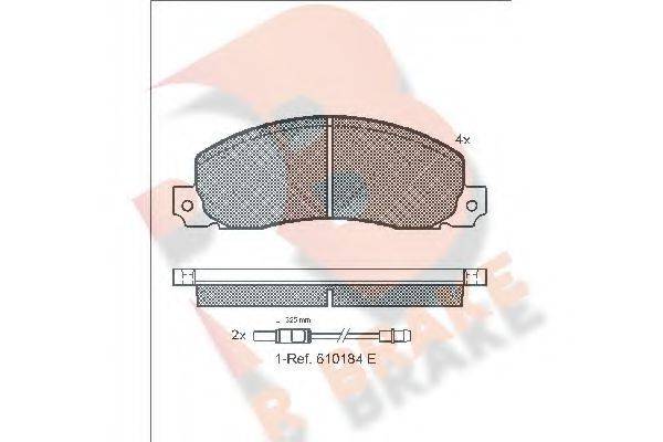 R BRAKE RB0620 Комплект тормозных колодок, дисковый тормоз