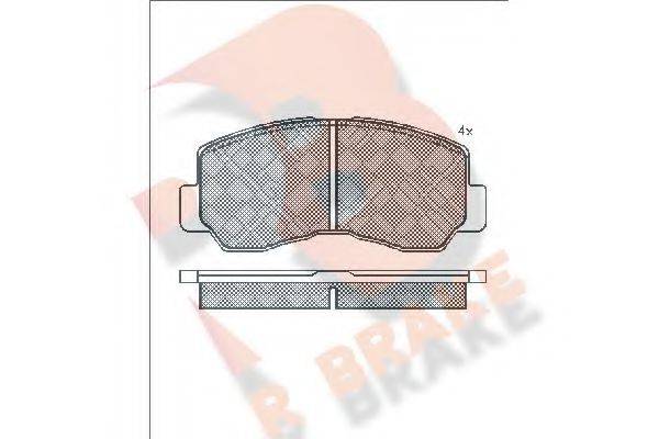 R BRAKE RB0623 Комплект тормозных колодок, дисковый тормоз