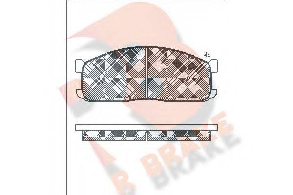 R BRAKE RB0687 Комплект тормозных колодок, дисковый тормоз