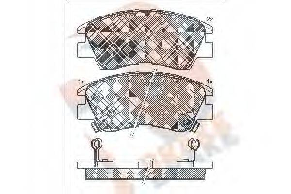 R BRAKE RB0701 Комплект тормозных колодок, дисковый тормоз