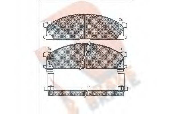 R BRAKE RB0885 Комплект тормозных колодок, дисковый тормоз