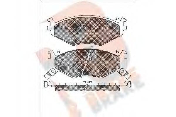 R BRAKE RB1056 Комплект тормозных колодок, дисковый тормоз