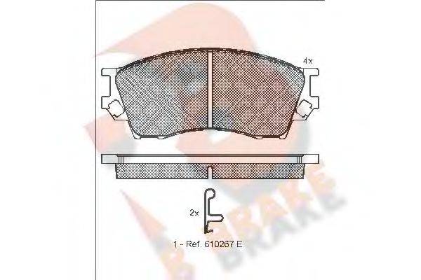 R BRAKE RB1337 Комплект тормозных колодок, дисковый тормоз