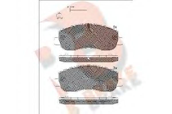 R BRAKE RB1999 Комплект тормозных колодок, дисковый тормоз