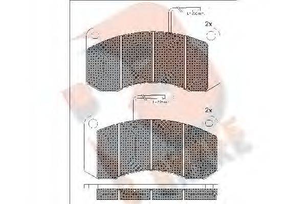 R BRAKE RB0659 Комплект тормозных колодок, дисковый тормоз